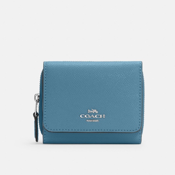 Coach Handbags - Coach Small Trifold Wallet
SV/Pacific Blue